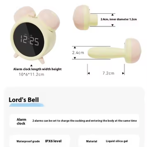 เครื่องสั่นสำหรับผู้หญิงแบบชาร์จได้ พร้อมกระดิ่งแมว แรงดูดทรงพลัง หลายโหมด ควบคุมผ่านแอพ รีโมทคอนโทรล-ของขวัญสำหรับผู้ใหญ่ที่ใช้งานได้อย่างเรียบร้อย - Product Image 1