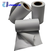 Rouleau Jumbo de 75m en PP thermique direct blanc, autocollant adhésif brillant/mat en PET aluminisé pour scellage de sacs synthétiques et cartons