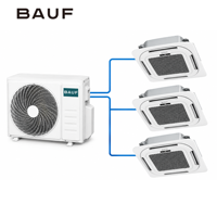 Climatiseur cassette BAUF 12000 BTU pour unité extérieure 1 à 3 de 24K BTU, climatisation intelligente multi-zones A+++ à inverter R32