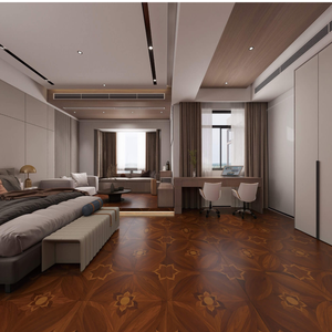 Carreaux de sol en porcelaine modernes 800x800 effet bois clair, antidérapants et résistants à l'usure, style européen classique, reconstitués pour usage domestique - Product Image 3