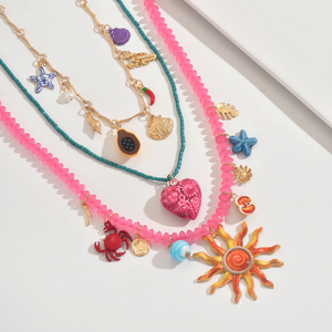 Nuova Collana con Ciondolo Colorato Dopamine, alla Moda con Conchiglie <span class=keywords><strong>e</strong></span> <span class=keywords><strong>Stelle</strong></span> Marine, Ideale per i Viaggi - Product Image 4