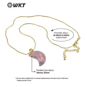 Collar romántico con colgante de <span class=keywords><strong>Arua</strong></span>, cristal brillante, piedras naturales, amatista, Aura, joyería, WT-N1335 - Product Image 6
