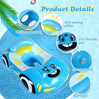 Flotteur de piscine gonflable avec pistolet à eau intégré Bateau de pirate Jouets de piscine pour enfants de 3 ans et plus et parents Famille Amusement d'été