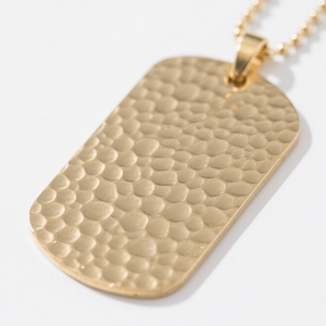 Pelat Identitas Hewan Peliharaan Logam Tradisional Modern Bergaya Warisan, Premium, Kuningan Padat Bertekstur Palu, Anti Karat, Dapat Disesuaikan, Vintage - Product Image 3