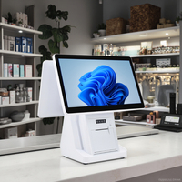 Prix de gros du fabricant Machine de caisse enregistreuse tout-en-un à double écran avec Windows 10 pour une utilisation professionnelle