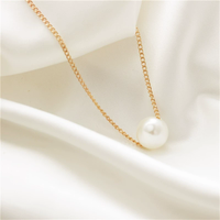 Design de mode Imitation Perle Charmes Femmes Pendentif Bijoux Simple Collier De Perles