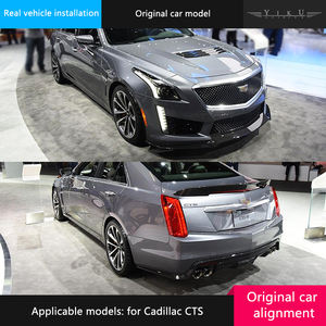 Kit carrosserie en fibre de carbone pour <span class=keywords><strong>Cadillac</strong></span> <span class=keywords><strong>CTS</strong></span> modifié, comprenant un becquet avant, un becquet arrière, des jupes latérales, un capot et une petite garniture de coffre - Product Image 3