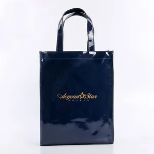 Durable glossy PVC shopping bag PVC Tote Bag PVC Carrier Shoulder Bag