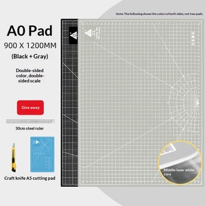 Tapis <span class=keywords><strong>de</strong></span> découpe auto-cicatrisant en <span class=keywords><strong>PVC</strong></span> 5 plis, double face, antidérapant, pour la couture, le quilting et les loisirs créatifs A0 A1 A2 - Product Image 2