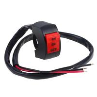 Interruptor de manillar para patinete eléctrico, luz LED delantera, intermitente de emergencia, interruptor de botón modificado universal