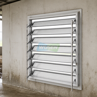 Aération latérale de hangar d'élevage à persiennes, à commande par treuil, avec panneaux PC creux pour la ventilation des fermes avicoles et porcines