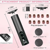 Lime électrique professionnelle Yumely MN-505 pour les pieds, éliminateur de callosités et de peaux mortes avec tampon de ponçage de rechange, outil de pédicure