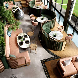 Conjunto de Sillas de Ratán Modernas para Hotel con Cojín de Espuma, Diseño Contemporáneo para Uso Comercial en Interiores - Product Image 1