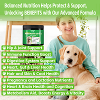 Compléments vitaminiques 15-en-1 pour chiens et chats sous marque distributeur avec glucosamine, probiotiques et oméga-3 sous forme de friandises à mâcher molles pour la santé quotidienne - Sans céréales