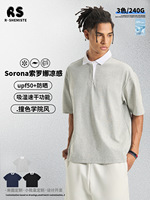 Polo rafraîchissant Sorona pour homme, haut à manches courtes contrastant style Old Money