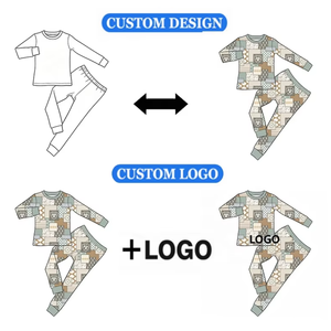 Conjuntos de Pijamas para Bebés y Niños Pequeños, de Bambú y Viscosa, Suaves y Frescos para Verano, Manga Larga, con Estampado de Tiburón Hambriento, para Niñas y Niños - Product Image 2