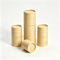 Tube en papier kraft rond durable avec pelliculage mat et impression offset pour recharges de bougies de sable et de cire, bombes de bain et bougies perle