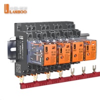 Relais intermédiaire électromagnétique LANBOO 8 broches 14 broches 12A 5A 250VAC DC12V/24V AC220V avec clé de test et base de prise – Kit combiné