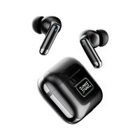 Écouteurs TWS Bluetooth 5.4 avec réduction de bruit ENC, semi intra-auriculaires, son HiFi stéréo, basses améliorées, affichage numérique, IPX4, pour le gaming