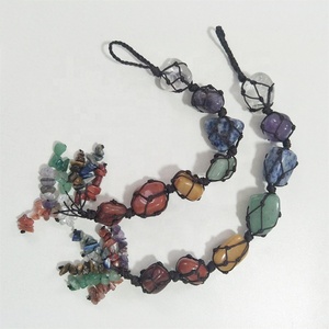 Pendule en cristal naturel <span class=keywords><strong>7</strong></span> chakra suspendu pour décoration de voiture, vente en gros - Product Image 5