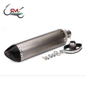 ท่อไอเสียรถจักรยานยนต์อเนกประสงค์ 470 มม. สำหรับสกู๊ตเตอร์ มอเตอร์ครอส พร้อมปลายท่อเก็บเสียงแบบปรับแต่งได้ ขนาด 51 มม. สำหรับ MT03 MT07 R1 <span class=keywords><strong>CBR400</strong></span> - Product Image 6