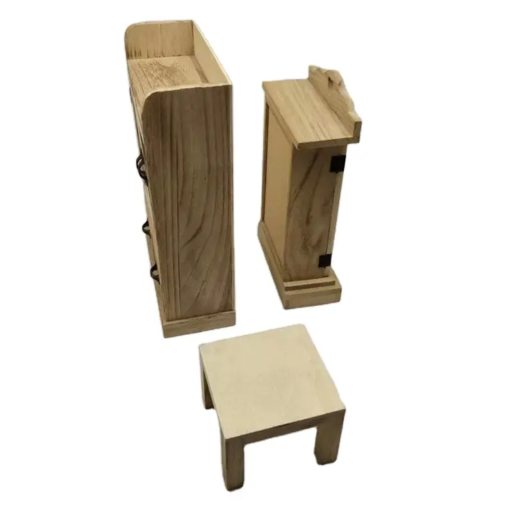 handmade natural wooden furniture for jewerly store or children imitate props