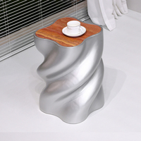 Table basse ronde contemporaine minimaliste durable au design unique pour salon moderne et décoration intérieure