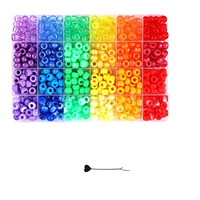 Kit de fabrication de bijoux pour enfants Sunflowers, écologique, multicolores, 6*9 mm pour perles, boîte organisatrice en plastique (modèle BEA-002AG)