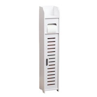Meuble de rangement étroit pour salle de bain, étanche, 4 niveaux, mobile, organisateur pour espaces étroits de toilettes, étagère autoportante en plastique ABS