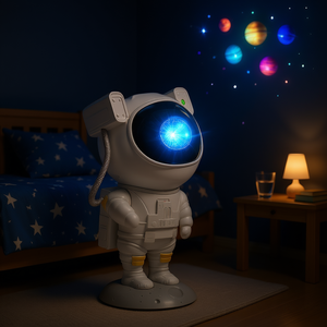 Myrva Astronaut Lamp 1080P LCD <b>Projector</b> Portable Home Theater <b>Light</b> With Adjustable Holder - Product Image 2