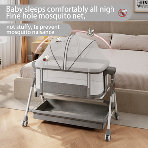Lit d'appoint pliable multifonctionnel et portable pour bébés de 0 à 3 ans, avec cadre métallique sûr et design moderne – Nouveauté été, vente chaude - Product Image 6