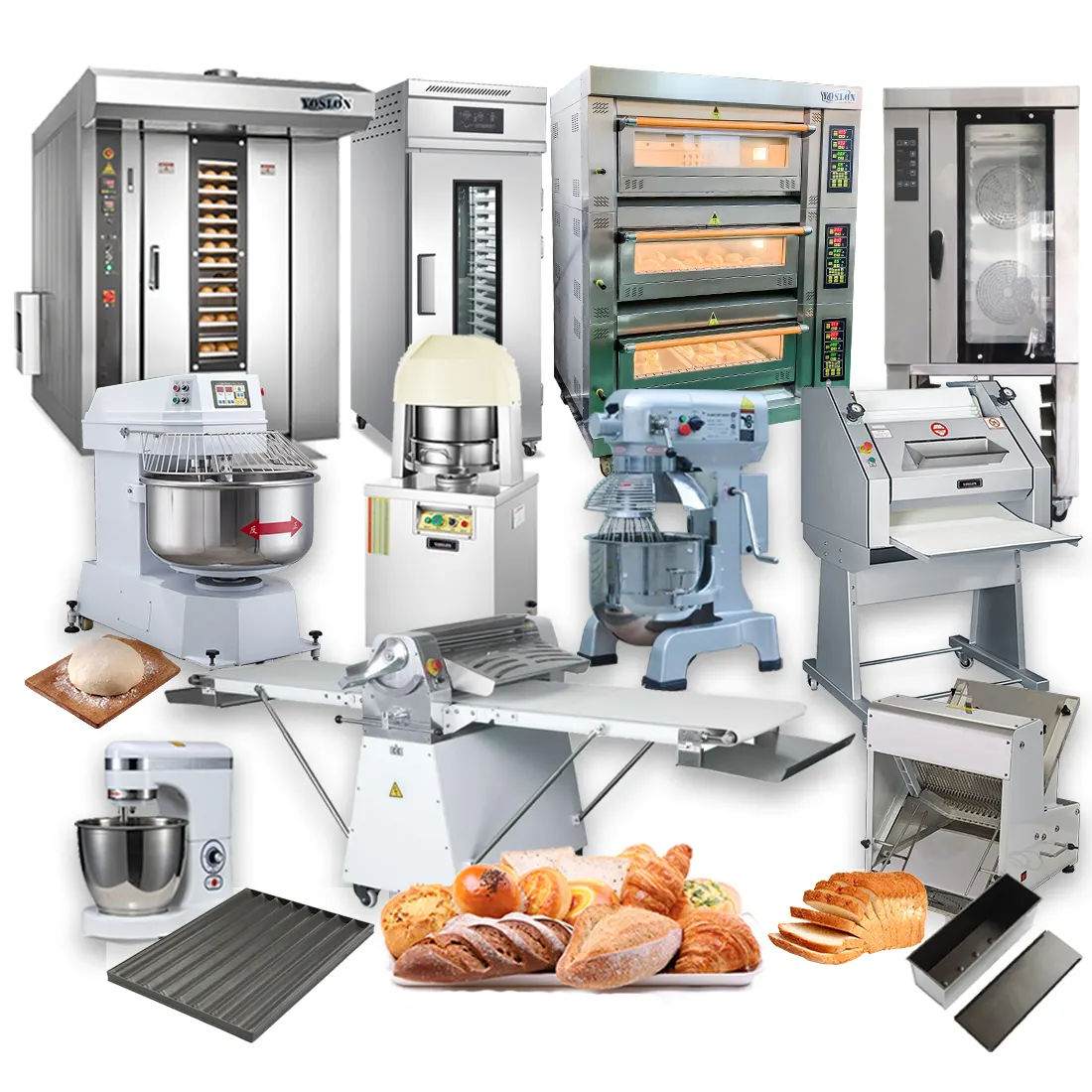 YOSLON Heavy Duty Complete Set Of Bakery Equipment Good Prices Commercial In Guangzhou China