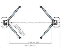 Pont élévateur hydraulique à deux colonnes LAUNCH TLT240SC 4T avec déverrouillage à un point pour garage et atelier, certifié CE