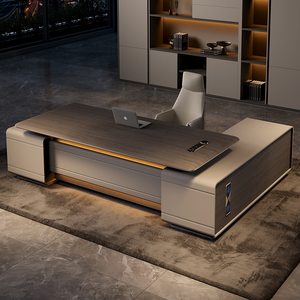E0 mức độ Ông Chủ bàn có thể truy cập sang trọng cao cấp Ý phong cách điều hành bàn có độ bóng cao hạt gỗ thép không gỉ giọng cho - Product Image 3