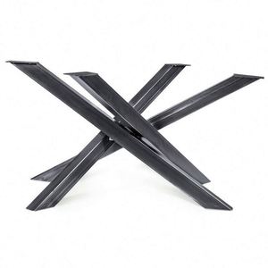 Mid Century Modern Solid Black Durable <b>Legs</b> Frame X-Shape Metal Spider Table <b>Leg</b> <b>for</b> Living Room Workshop Apartment Furniture - Product Image 4
