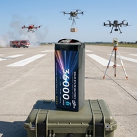 Литий-полимерные (LiPo) аккумуляторы для дронов U Power: 36Ач, 47Ач, 22Ач, 310Втч, 6S, 22В, 15C, с BMS, оранжевые, полутвердотельные, быстрое зарядное время (1 час)