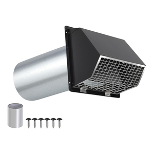 Cache d'évacuation mural <span class=keywords><strong>extérieur</strong></span> en acier galvanisé <span class=keywords><strong>pour</strong></span> écran de protection, volet anti-retour, couvercle de ventilation, capot de cuisine, conduit de climatisation et sèche-linge - Product Image 5
