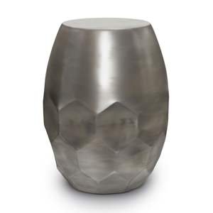 DB Flanigan Mesa de acento de metal plateado antiguo Muebles de sala de estar elegantes - Product Image 1