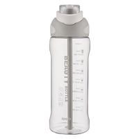 Bouteille d'eau multifonctionnelle transparente sans BPA OW 750ml/1000ml/1500ml avec paille pour boire directement, idéale pour le sport