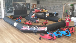 Piste de voitures tamponneuses gonflables en PVC épais pour adultes, jeux de parc d'attractions - Product Image 5