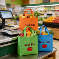 Sacs de courses non tissés personnalisés, fabricant en gros, sacs fourre-tout écologiques réutilisables avec impression de logo pour commandes en gros