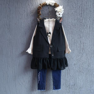 Chaquetas tipo blazer sin mangas de marca privada para niñas, modelo Frock, de la colección de ropa infantil. - Product Image 3