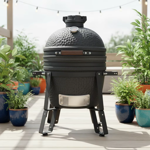 AUPLEX <span class=keywords><strong>Parrilla</strong></span> de Carbón Personalizada de 16 Pulgadas de Alta Calidad con Múltiples Modos de Cocción para Patio, Mini Barbacoa de Cerámica Kamado - Product Image 2