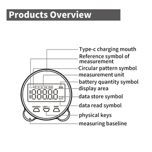 A0452 Règle numérique rechargeable à affichage LCD haute précision - Product Image 4