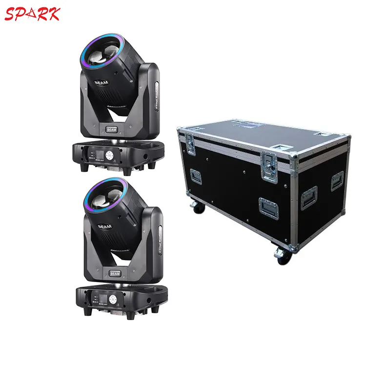 New 2023 Pairs Beam Moving Head 9R 260W around MSD5050 LED Rings stage equipment