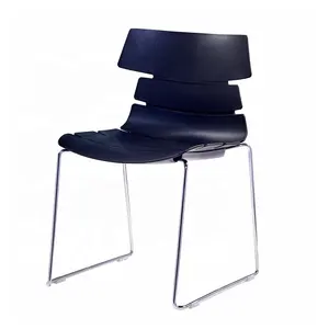 批发现代可堆叠的PP餐厅咖啡厅塑料椅出售