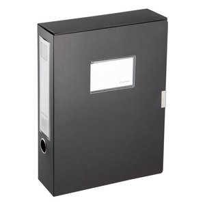 Comix HC-75 <b>A4</b> 75Mm PP <b>File</b> <b>Box</b> Document Organizer Office Storage Rectangle Standing Type Simple Style Blue Black - Product Image 2