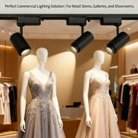 Spot LED sur rail anti-éblouissement à spectre complet, orientable, COB, pour l'éclairage des magasins de vêtements, des galeries et des musées