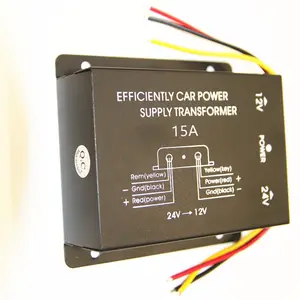 Преобразователь постоянного тока в постоянный ток лучшего качества от 24 В до 12 В 15 А, автомобильный понижающий трансформатор