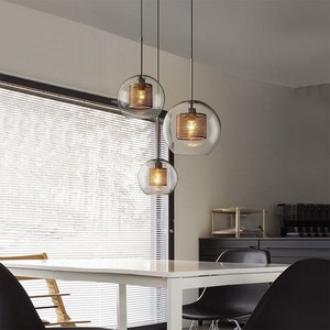 Candelabro de cristal nórdico Led, luz colgante circular, luces colgantes para dormitorio, lámpara colgante para sala de estar - Product Image 6